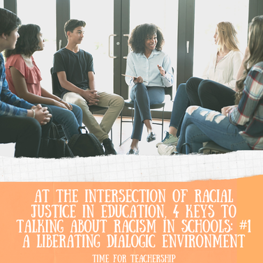 4 Keys for Talking About Racism in Schools: #1 A Liberating Dialogic Environment. Part 1 in a 4-part series from Dr. Cherie Bridges Patrick’s work on building capacity for generative racial dialogue in schools. Check out the Time for Teachership blog post. For more ideas on how to work for educational equity, sign up for weekly emails at bit.ly/lindsayletter #growthmindset #antiracism