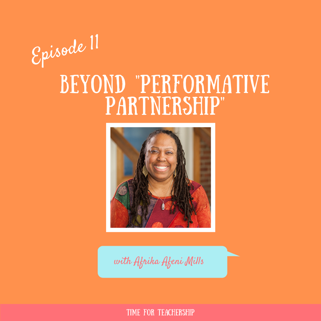 Beyond “Performative Partnership” with Afrika Afeni Mills. As educators, the goal is not to rescue students from their communities, but to partner with those communities to build a better learning experience. Check out the Time for Teachership blog post for partnership inspiration and get one of my #teacherfreebies. For more tips on educational equity, sign up for weekly emails at bit.ly/lindsayletter. #collaborativelearning #culturallyresponsiveteaching #inclusiveeducation #sharedleadership #studentvoice