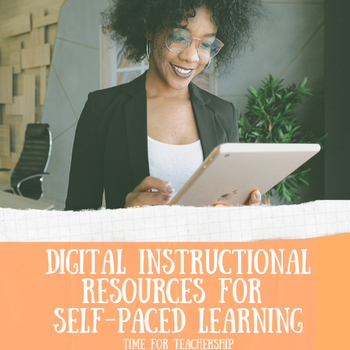 Digital Instructional Resources For Self-Paced Learning. Get a free curated list of online instructional resources by subject students can use on their own + tips on how to use them virtually or in a blended classroom. Check out the blog post by Lindsay Lyons for Time for Teachership. For more tips and #teacherfreebies, sign up for weekly emails at bit.ly/lindsayletter #teachinginspiration