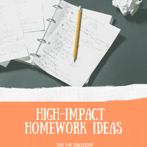 High-Impact Homework Ideas Get research-based ideas for homework assignments or exit tickets to increase student learning. Check out the blog post by Lindsay Lyons for Time for Teachership. Scroll down to get my free template for student goal setting. For more instructional strategies & free resources, sign up for weekly emails at bit.ly/letterfromlindsay
