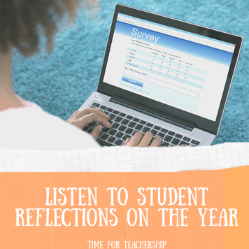 Listen to Student Reflections on the Year. What should we ask students to provide feedback on? How might we ask them to share their reflections? Check out the blog post by Lindsay Lyons for Time for Teachership & get one of my #teacherfreebies For more tips on instructional strategies, sign up for weekly emails at bit.ly/lindsayletter #growthmindset
