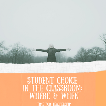 Student Choice in the Classroom: When & Where. Elevate student voice and student engagement. Explore how to co-construct the classroom layout with students and try self-paced station rotation or flipped instruction. Check out the blog post by Lindsay Lyons for Time for Teachership. For more instructional strategies & free resources, sign up for weekly emails at bit.ly/letterfromlindsay