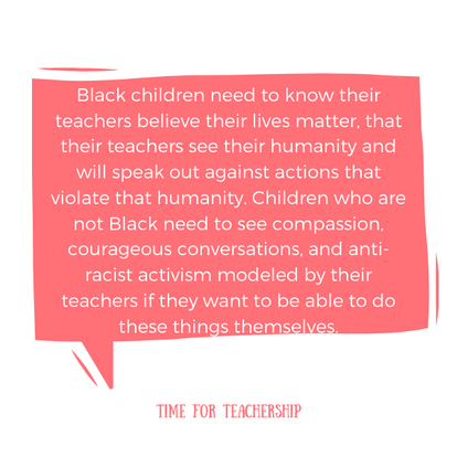 Teaching about Racism & Current Events. How do we teach about events of racist violence in our classrooms? This post offers resources for talking about racial injustice with your students and colleagues. Check out the blog post by Lindsay Lyons for Time for Teachership. For more instructional strategies & ideas on educational equity, sign up for weekly emails at bit.ly/lindsayletter #growthmindset