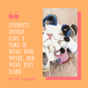 The Value of Student Voice. Why should we build leadership capacity in students? Student voice improves relationships, engagement, and academic performance. Check out the blog post by Lindsay Lyons for Time for Teachership and read the research-based benefits. For more instructional strategies & free resources, sign up for weekly emails at bit.ly/letterfromlindsay