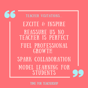 The Value of Visiting Other Classrooms. A personalized form of PD teachers can start on their own. Build teacher efficacy. Get inspired. Experience professional growth. This practice helps you, your colleagues, & your students. Check out the blog post by Lindsay Lyons for Time for Teachership. For more teacher strategies & free resources, sign up for weekly emails at bit.ly/lindsayletter