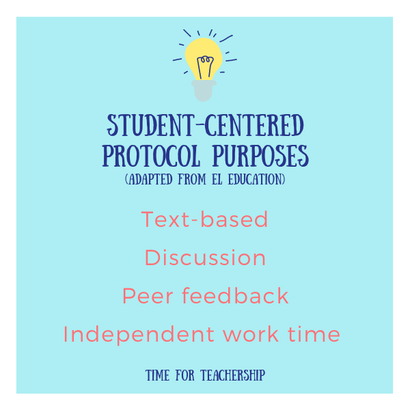 What are your 4 student-centered protocols? What are protocols? How many should I use? What purposes do they serve? Can I use them during distance learning?  Read the Time for Teachership blog post to find out. In it, I also re-share one of my #teacherfreebies on SMART Goal setting. For more ideas on curriculum design & educational equity, sign up for weekly emails at bit.ly/lindsayletter 