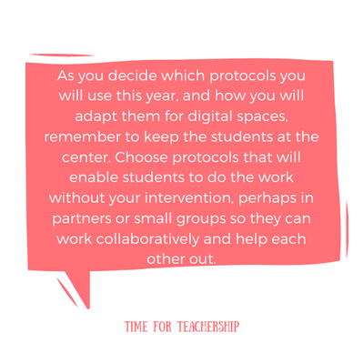 What are your 4 student-centered protocols? What are protocols? How many should I use? What purposes do they serve? Can I use them during distance learning?  Read the Time for Teachership blog post to find out. In it, I also re-share one of my #teacherfreebies on SMART Goal setting. For more ideas on curriculum design & educational equity, sign up for weekly emails at bit.ly/lindsayletter 